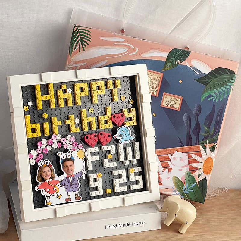 Bloques de construcción personalizados para San Valentín, regalos de aniversario personalizados, los mejores regalos de cumpleaños para novios o novias.