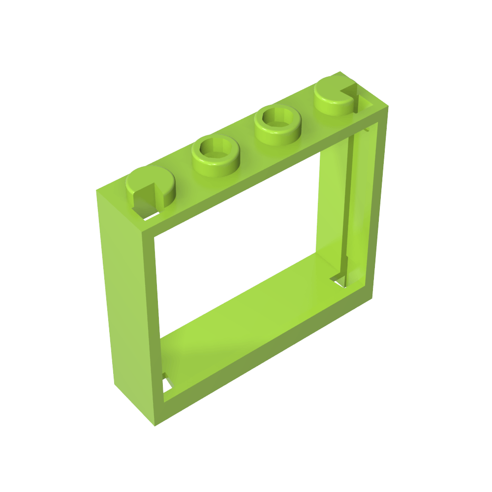 Ventana 1 x 4 x 3 sin pestañas de persiana-MyGobricksEs