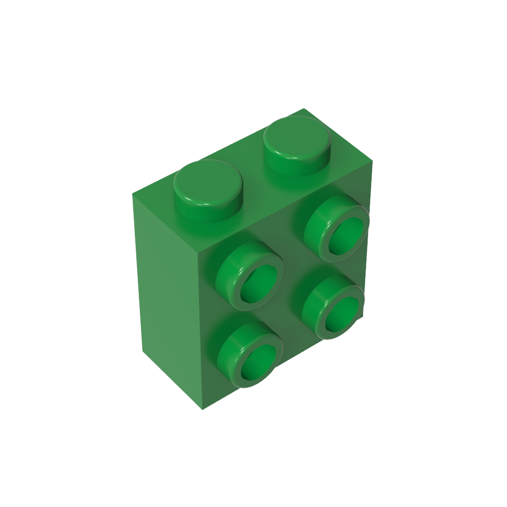 Ladrillo especial 1 x 2 x 1 2/3 con cuatro montantes en un lado-MyGobricksEs