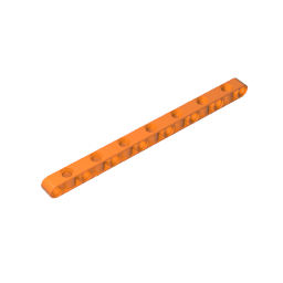 Viga técnica de 1 x 15 de espesor con agujeros alternados-MyGobricksEs