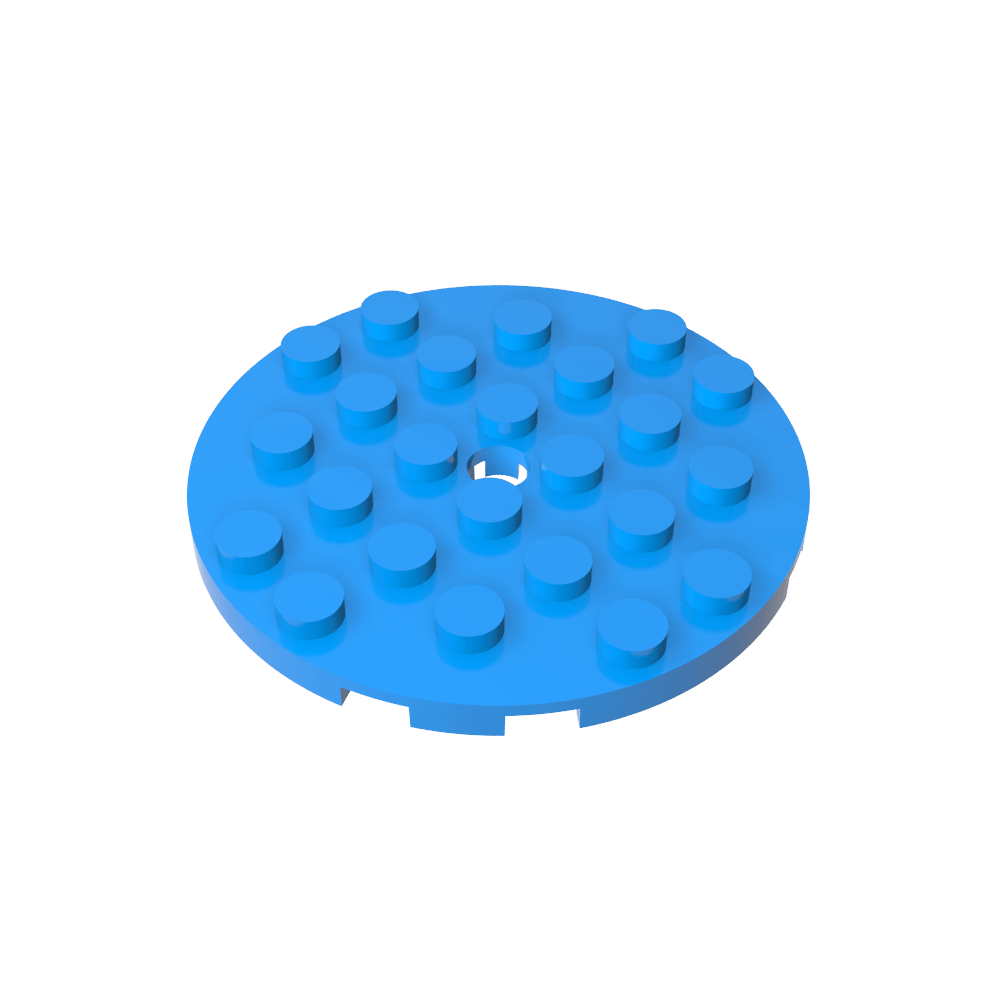 Plato redondo 6 x 6 con agujero-MyGobricksEs