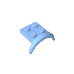 Vehículo, Guardabarros 3 x 3 x 1 con Arco Redondo-MyGobricksEs