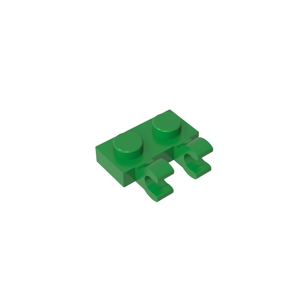 Placa especial 1 x 2 con clips horizontales [clips en U gruesos]-MyGobricksEs