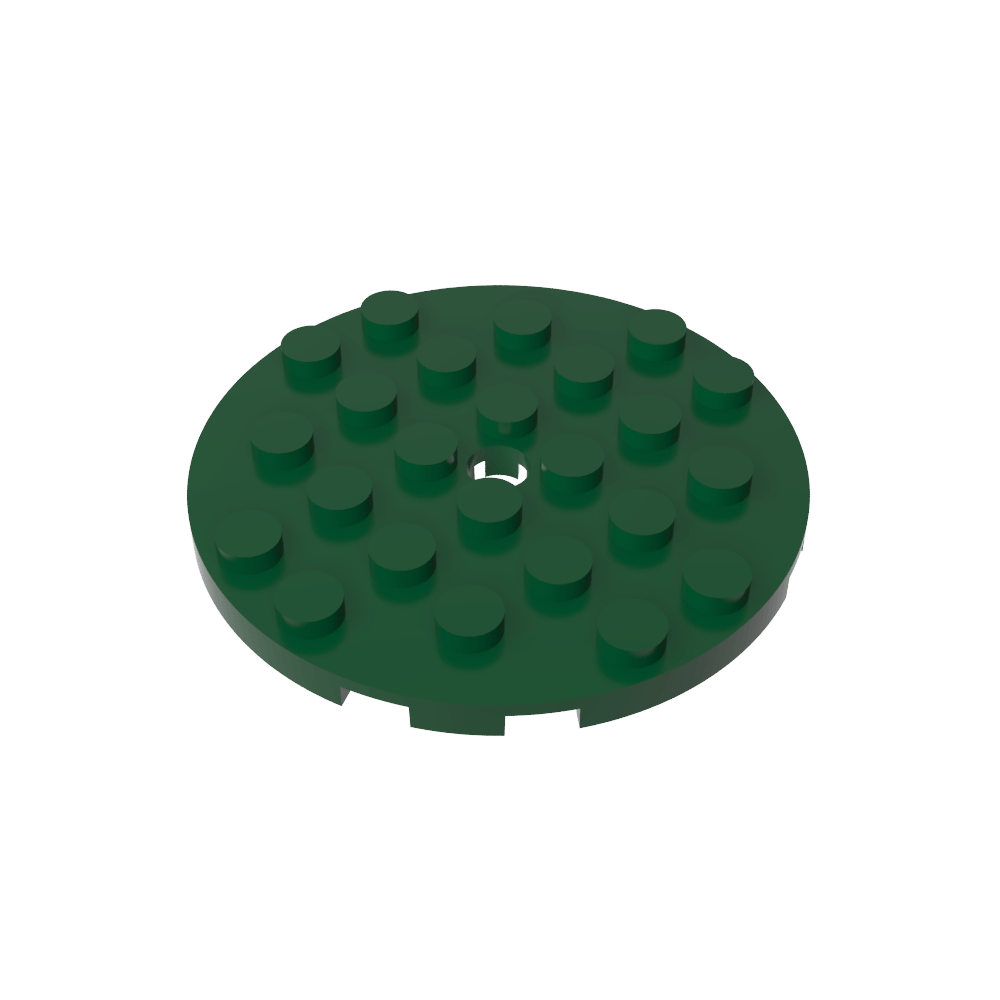 Plato redondo 6 x 6 con agujero-MyGobricksEs