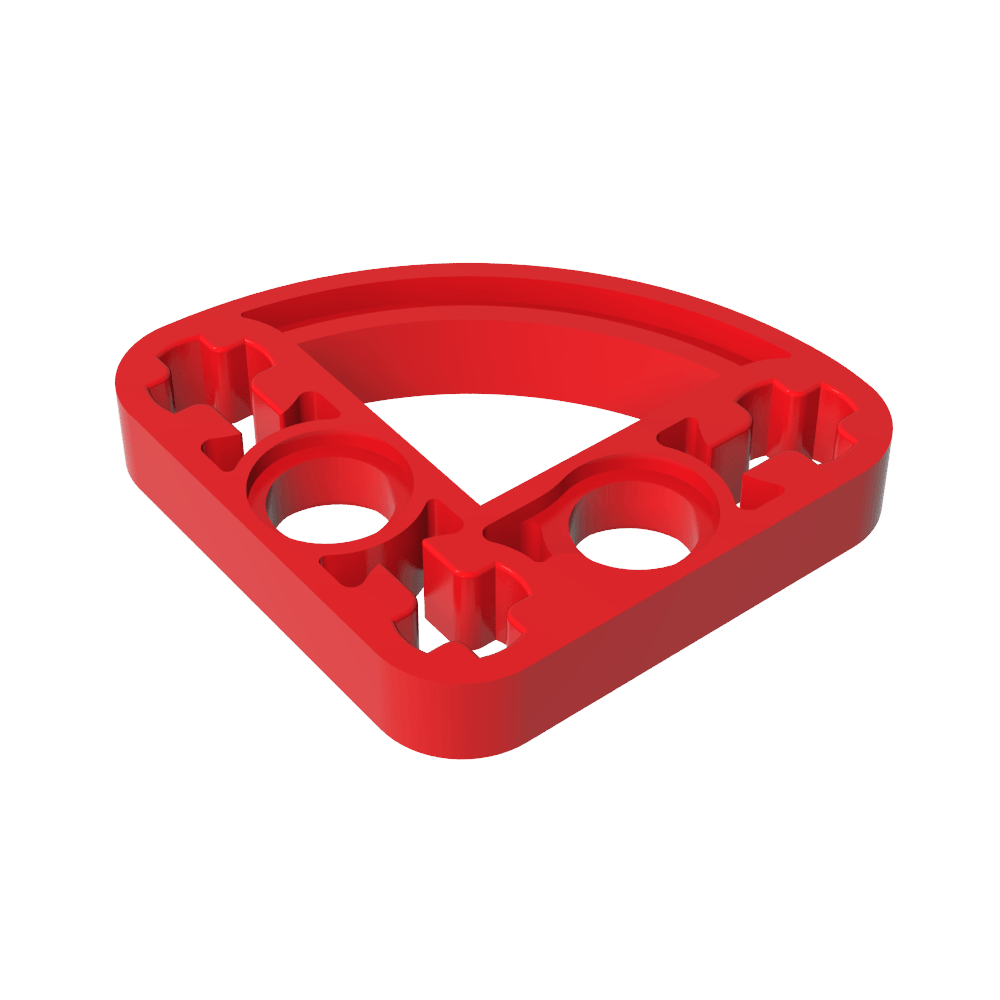 Viga técnica 3 x 3 en forma de L con un cuarto de elipse delgado-MyGobricksEs