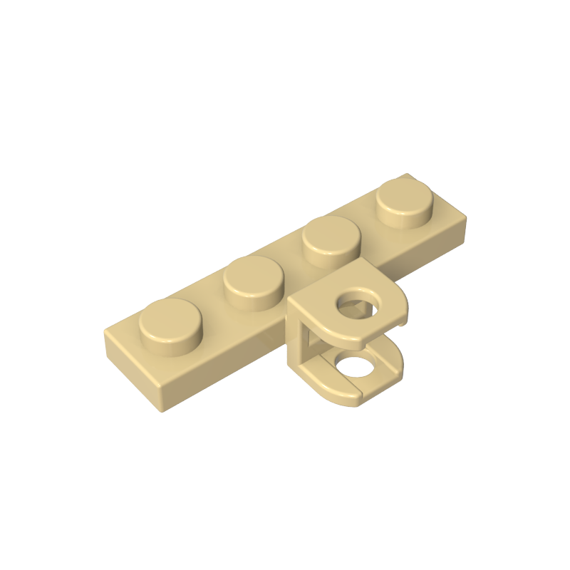 Placa de forma irregular de 1x4 con bayoneta