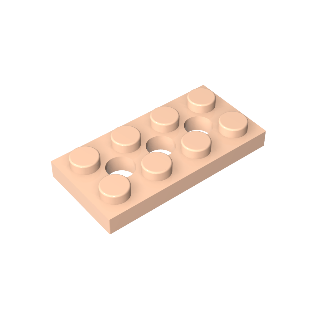 Placa técnica 2 x 4 [3 agujeros]-MyGobricksEs