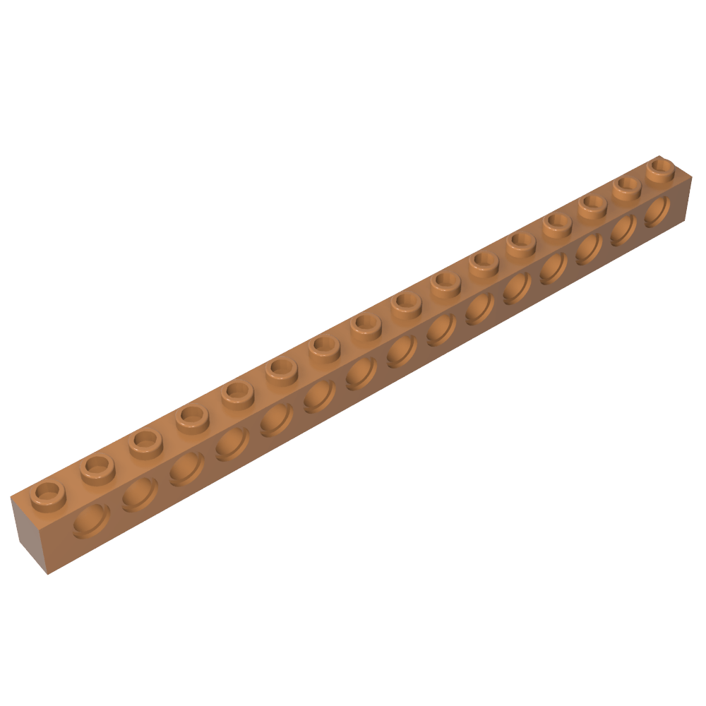 Ladrillo técnico 1 x 16 [15 agujeros]-MyGobricksEs