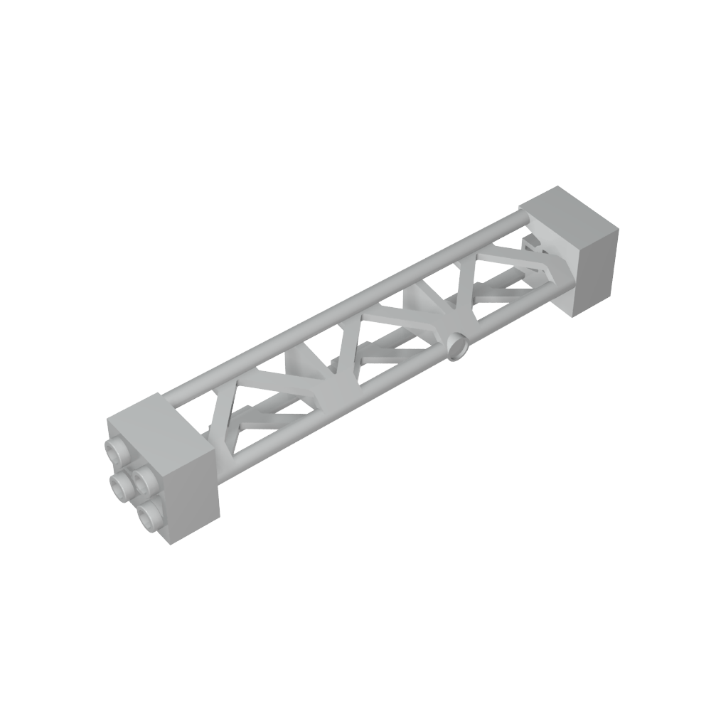 Soporte 2 x 2 x 10 Viga Triangular Vertical - Tipo 3 - Agujero de Eje, 3 Postes-MyGobricksEs