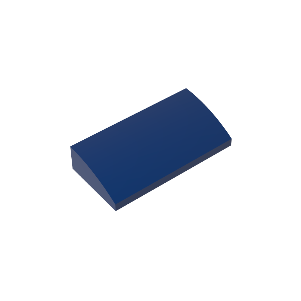 Ladrillo inclinado curvo 2 x 4 x 2/3 sin montantes, con tubos inferiores-MyGobricksEs
