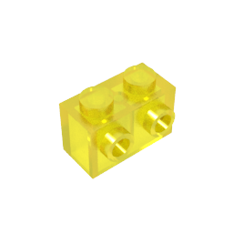 Ladrillo especial 1 x 2 con 2 montantes en 1 lado-MyGobricksEs