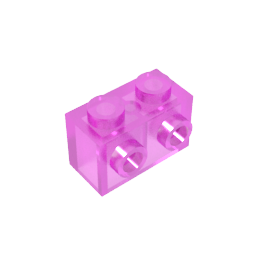 Ladrillo especial 1 x 2 con 2 montantes en 1 lado-MyGobricksEs