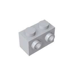 Ladrillo especial 1 x 2 con 2 montantes en 1 lado-MyGobricksEs
