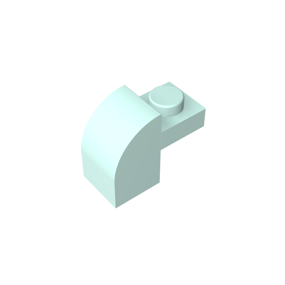 Ladrillo curvo 1 x 2 x 1 1/3 con parte superior curva-MyGobricksEs