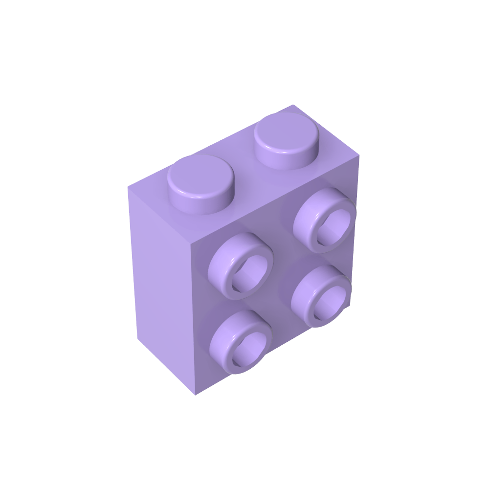 Ladrillo especial 1 x 2 x 1 2/3 con cuatro montantes en un lado-MyGobricksEs
