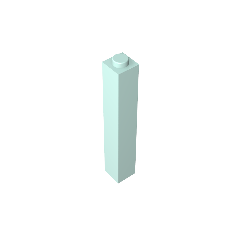 Ladrillo 1 x 1 x 5 con montante abierto o hueco bloqueado-MyGobricksEs