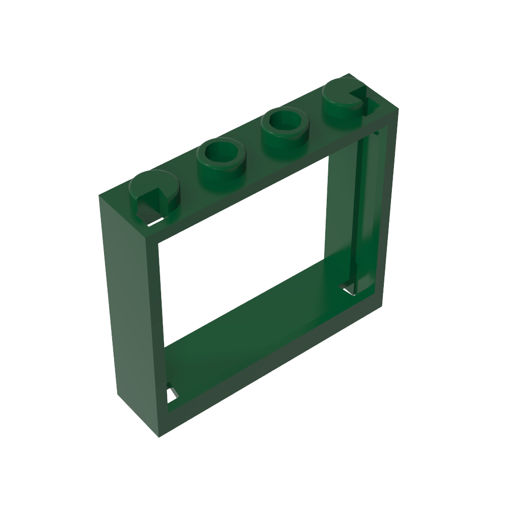 Ventana 1 x 4 x 3 sin pestañas de persiana-MyGobricksEs