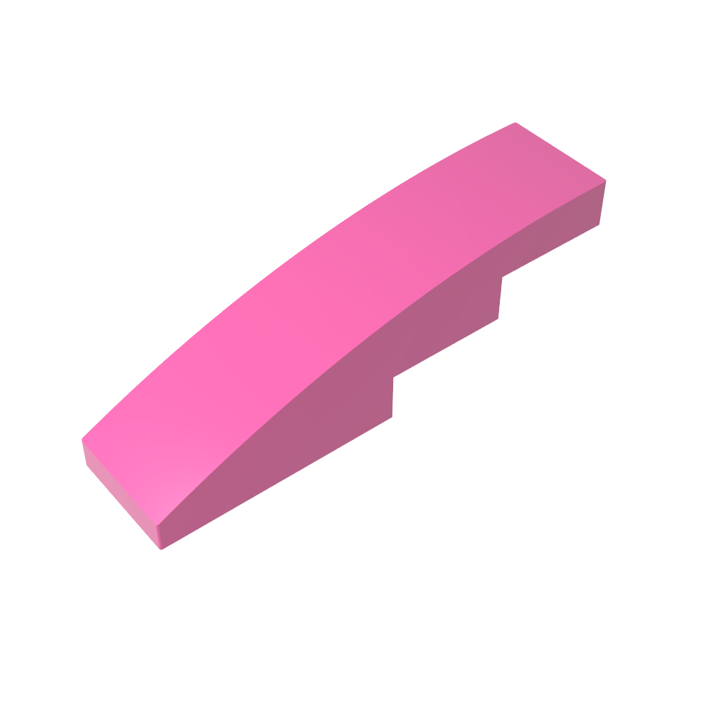 Pendiente curva 4 x 1 sin montantes [Soporte para montantes con crestas asimétricas]-MyGobricksEs