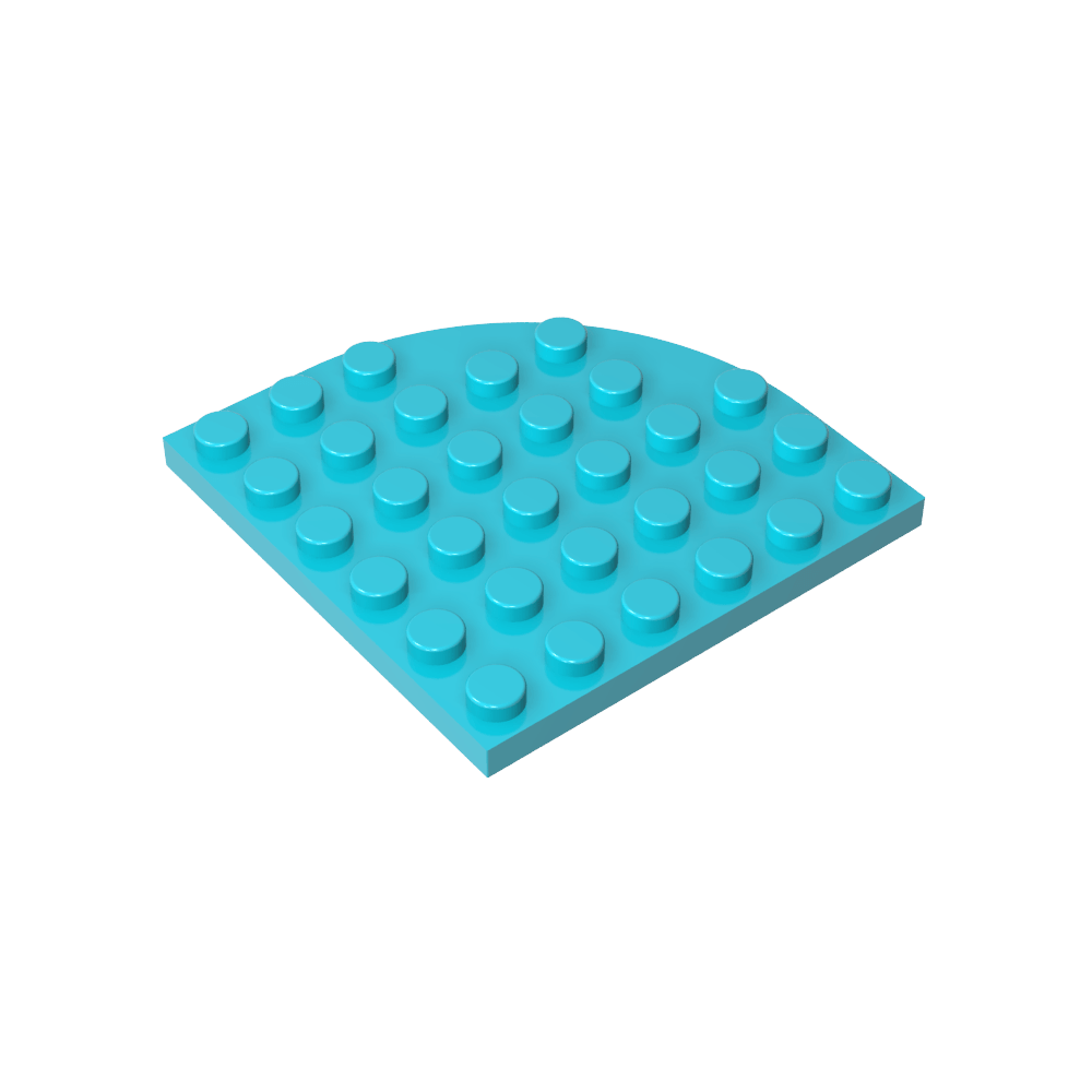 Placa de esquina redonda 6 x 6-MyGobricksEs