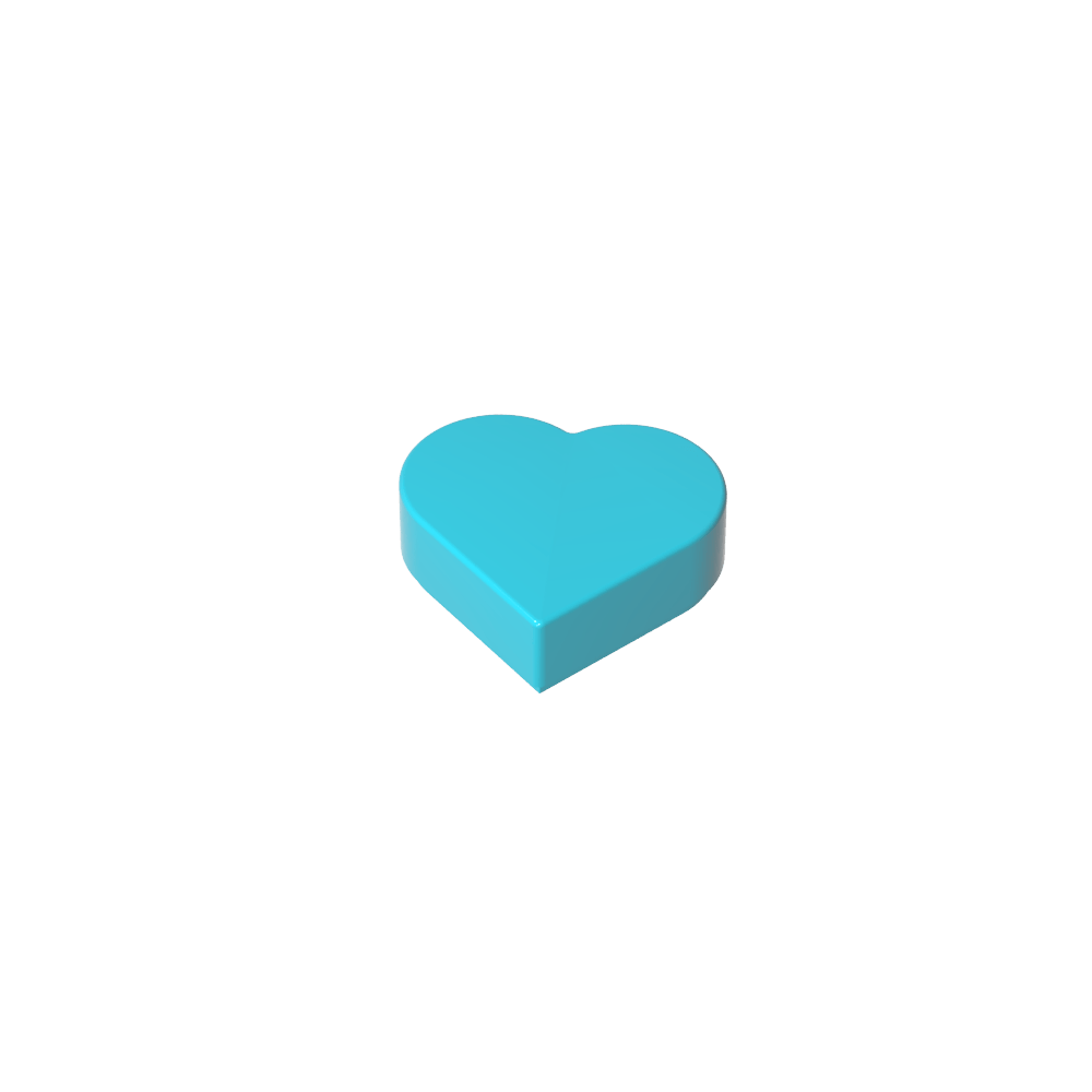 Azulejo 1 x 1 Corazón-MyGobricksEs