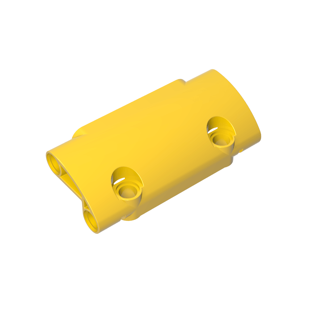 Panel técnico curvo de 7 x 3 con 2 orificios para pasadores en la superficie del panel-MyGobricksEs