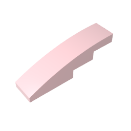 Pendiente curva 4 x 1 sin montantes [Soporte para montantes con crestas asimétricas]-MyGobricksEs