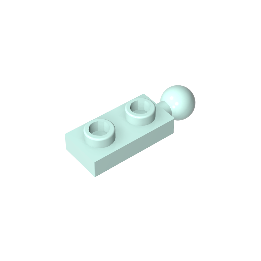 Placa especial 1 x 2 con bola de remolque final-MyGobricksEs