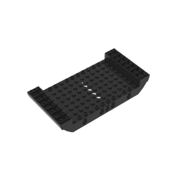 Sección del casco del barco, mediana grande, 8 x 16 x 2 1/3 con 5 agujeros-MyGobricksEs