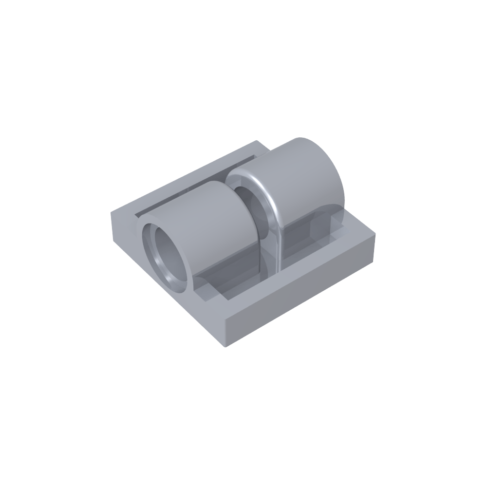 Placa especial 2 x 2 con 2 orificios para pasadores-MyGobricksEs