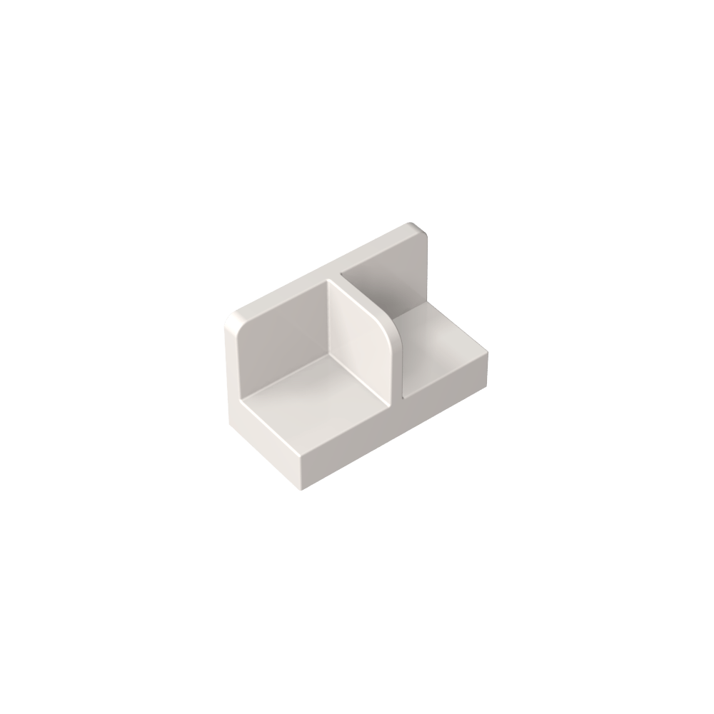 Panel 1 x 2 x 1 con esquinas redondeadas y divisor central-MyGobricksEs