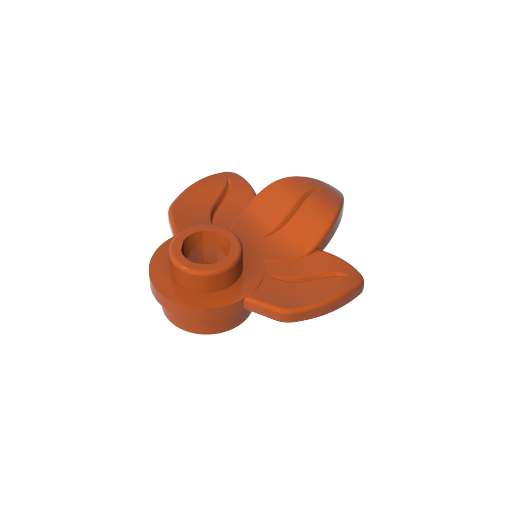 Planta, Plato 1 x 1 Redondo con 3 Hojas-MyGobricksEs