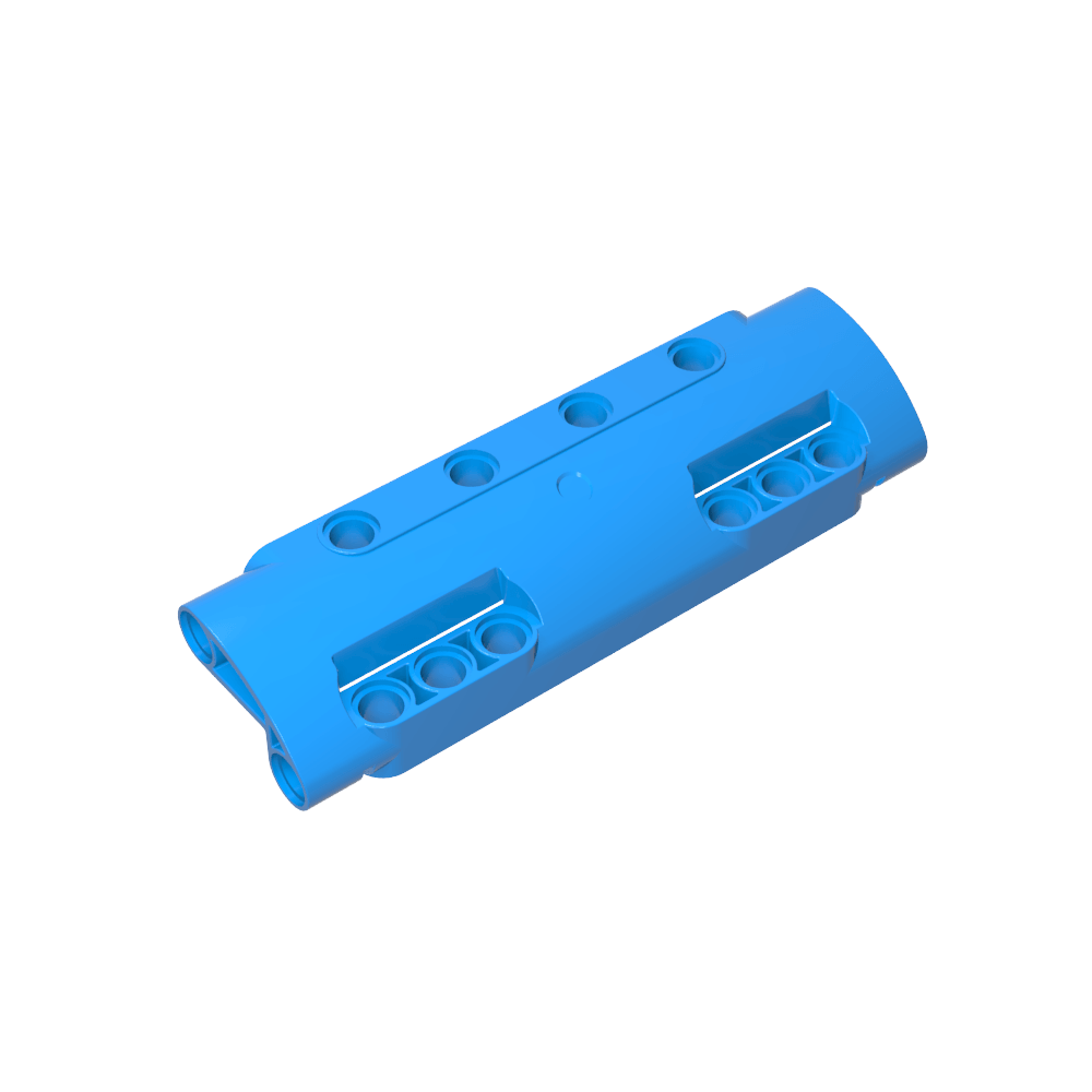 Panel técnico curvo de 11 x 3 con 10 orificios para pasadores a través de la superficie del panel-MyGobricksEs