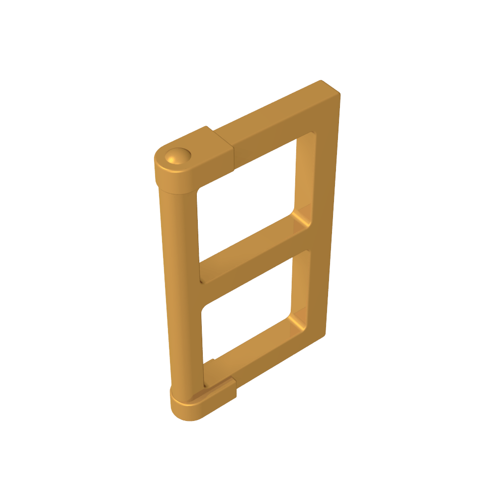 Ventana de 1 x 2 x 3 paneles con pestañas gruesas en las esquinas-MyGobricksEs