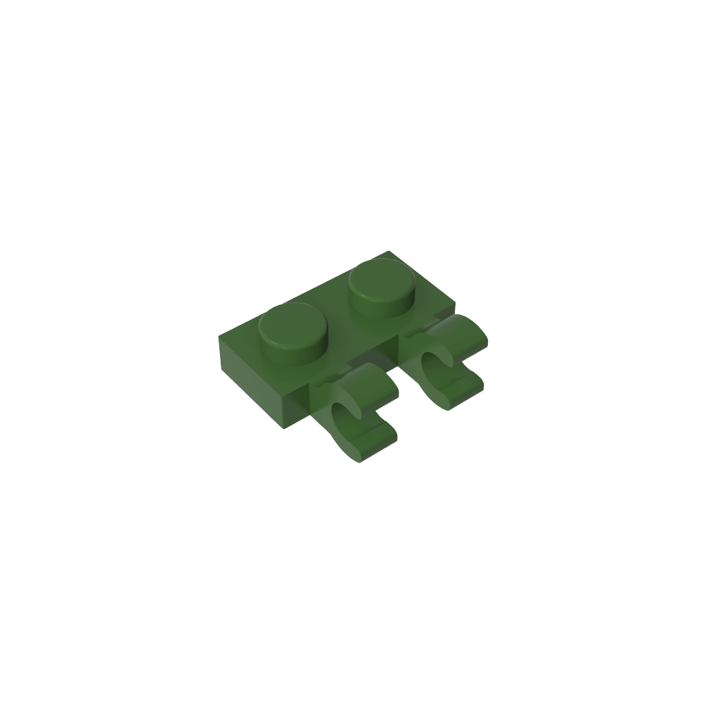 Placa especial 1 x 2 con clips horizontales [clips en U gruesos]-MyGobricksEs