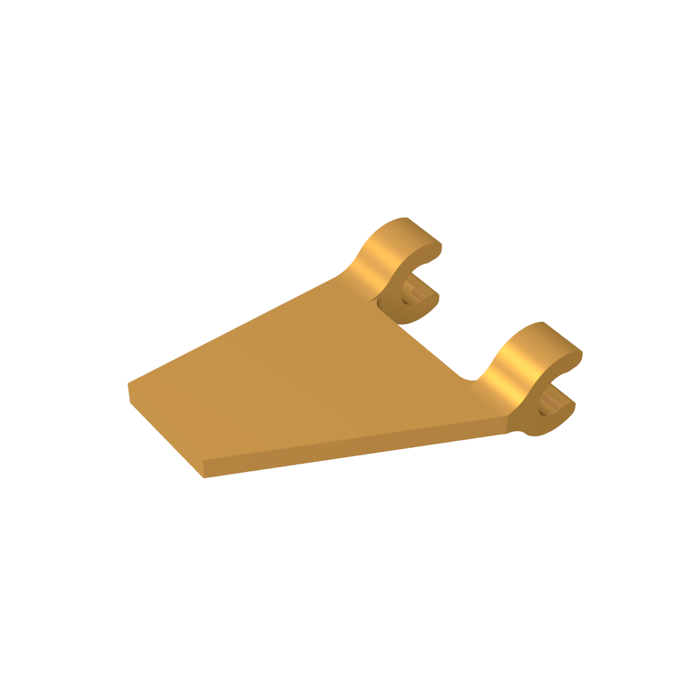 Bandera trapezoidal 2 x 2 con 2 clips [clips en U gruesos]-MyGobricksEs