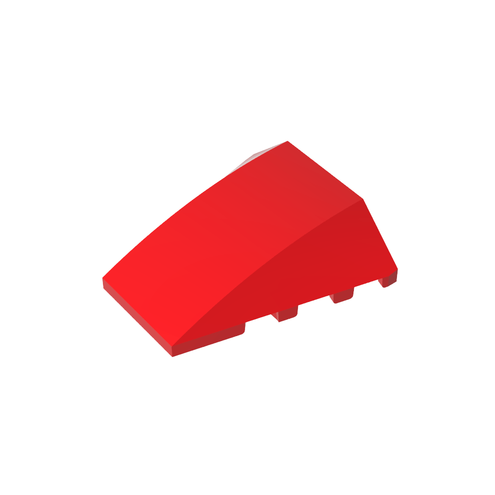 Cuña curva 4 x 4 sin montantes superiores-MyGobricksEs