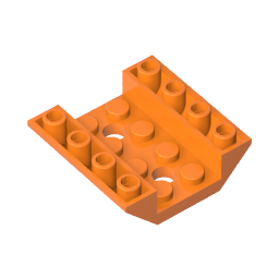 Pendiente Invertida 45° 4 x 4 Doble con 2 Hoyos-MyGobricksEs