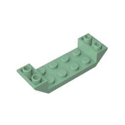 Pendiente invertida 45° 6 x 2 Doble con recorte 2 x 4-MyGobricksEs