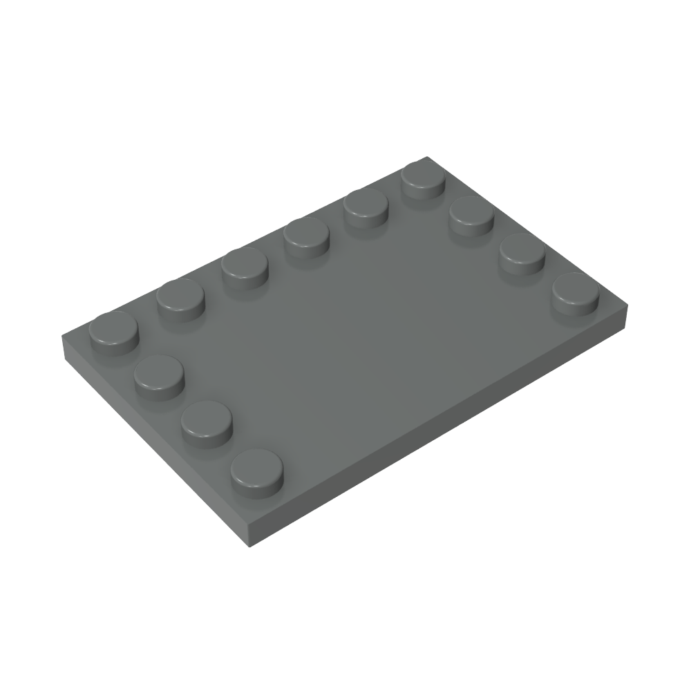 Placa especial 4 x 6 con tacos en 3 bordes-MyGobricksEs