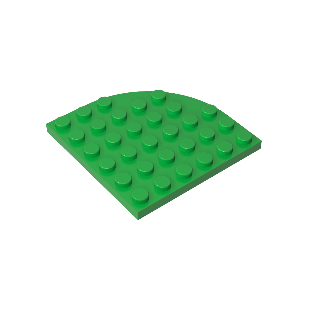 Placa de esquina redonda 6 x 6-MyGobricksEs