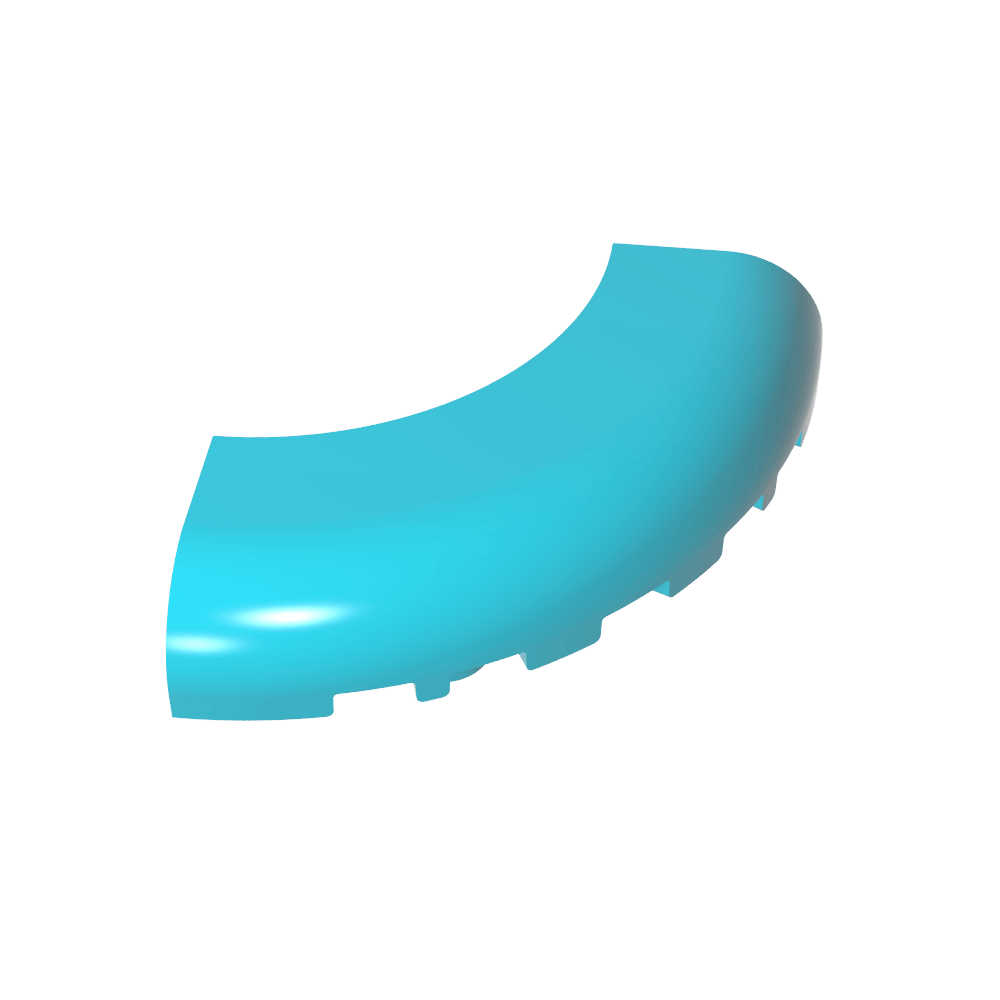 Esquina redonda de ladrillo de 5 x 5 x 1 con recortes inferiores [sin montantes] [arco de 1/4]-MyGobricksEs