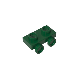 Placa modificada 1 x 2 con 2 puntos salientes-MyGobricksEs
