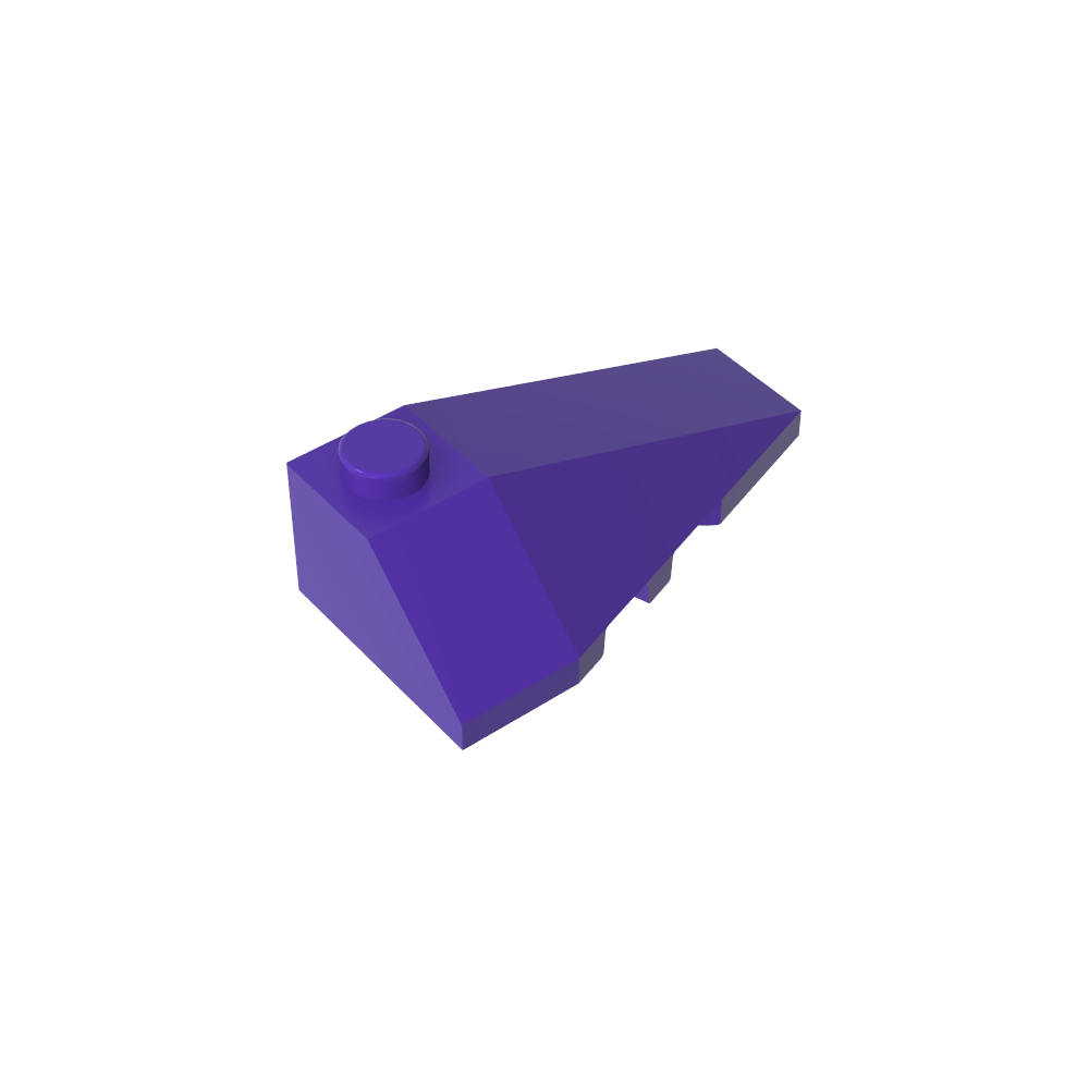 Cuña inclinada 4 x 2 triple derecha-MyGobricksEs