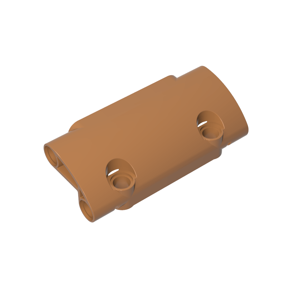 Panel técnico curvo de 7 x 3 con 2 orificios para pasadores en la superficie del panel-MyGobricksEs