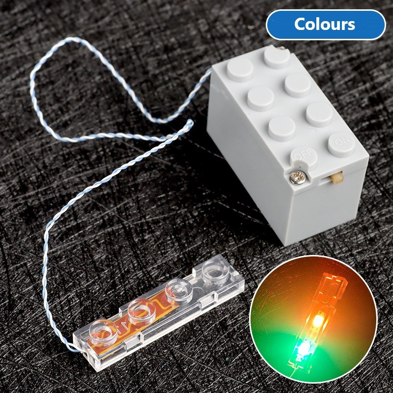 Compatible con luces LED de partículas pequeñas 2x4, piezas y accesorios de bloques de construcción de iluminación LED, piezas decorativas y accesorios de iluminación x3