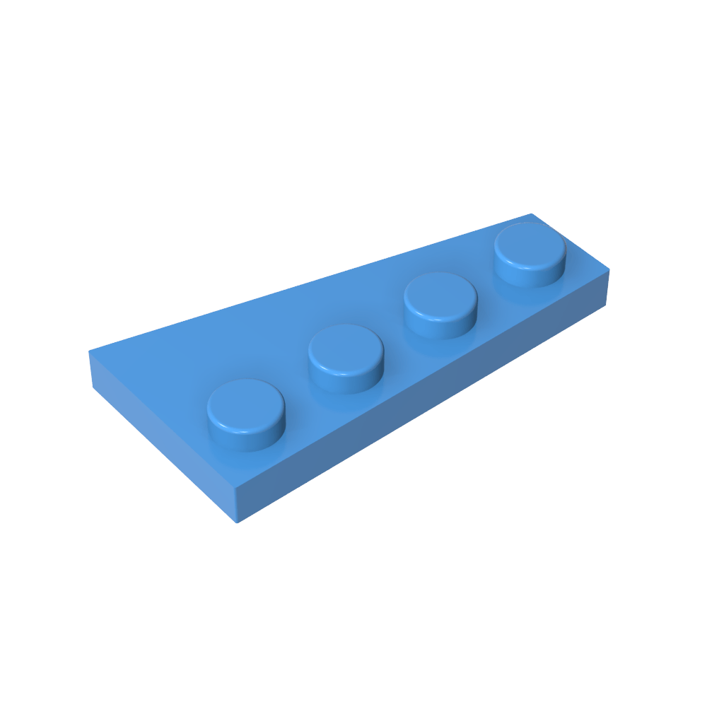 Placa de cuña 4 x 2 izquierda-MyGobricksEs