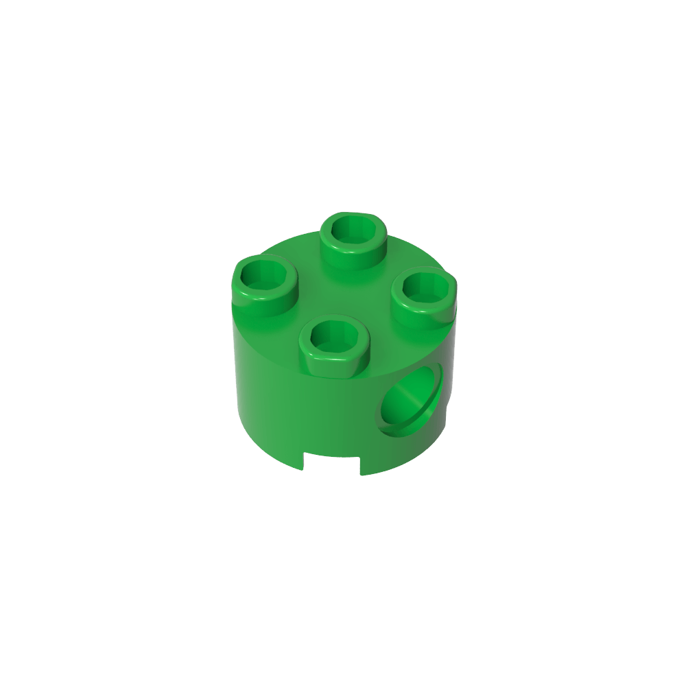 Ladrillo redondo 2 x 2 con agujeros para pasadores-MyGobricksEs