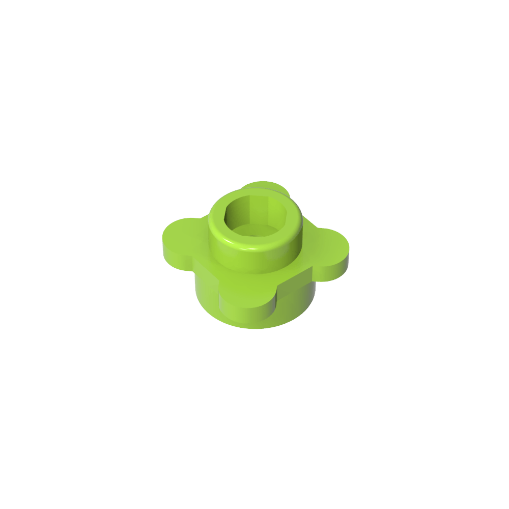 Planta, Flor, Plato Redondo 1 x 1 con 4 Pétalos-MyGobricksEs