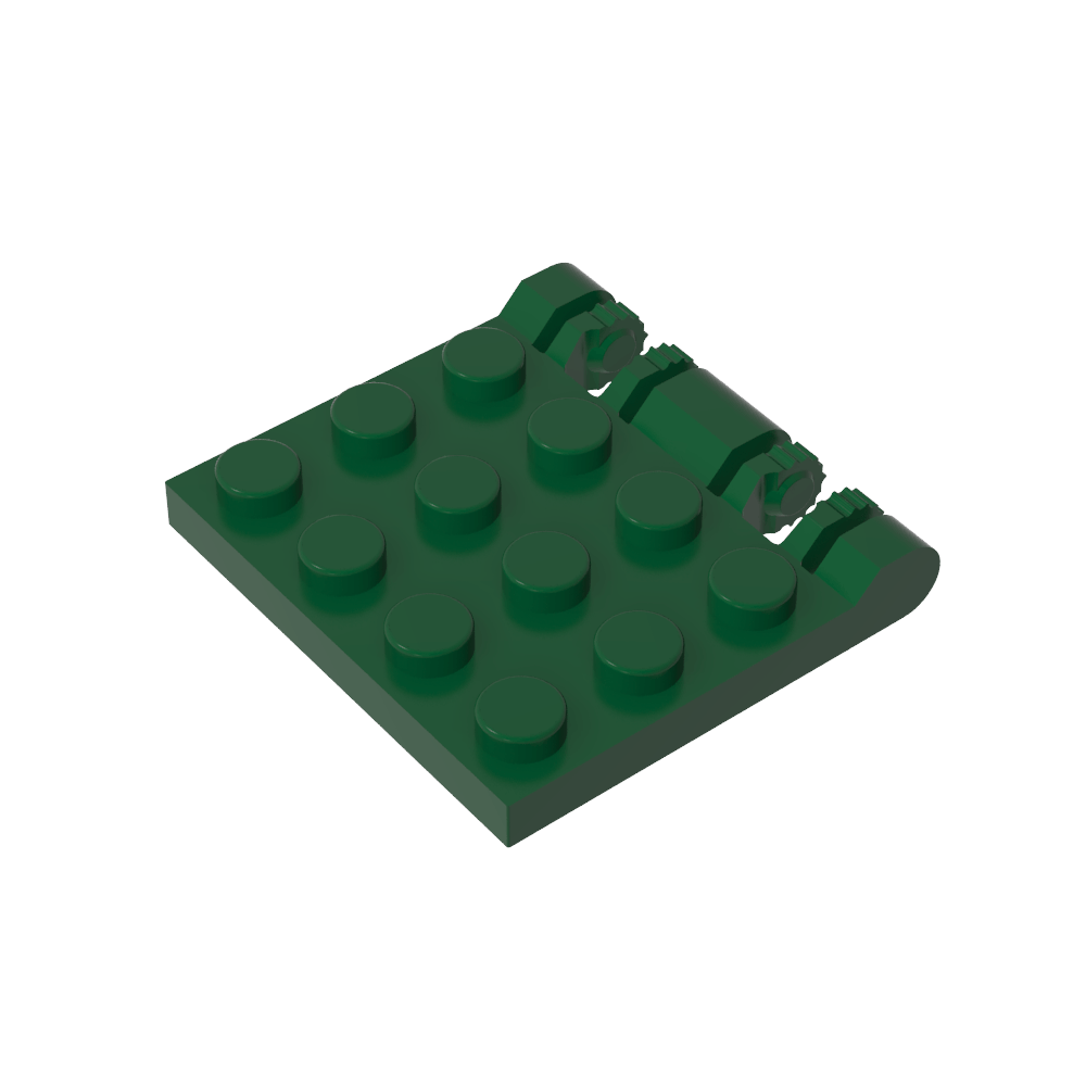 Placa de bisagra 3 x 4 con bloqueo doble de 2 dedos-MyGobricksEs