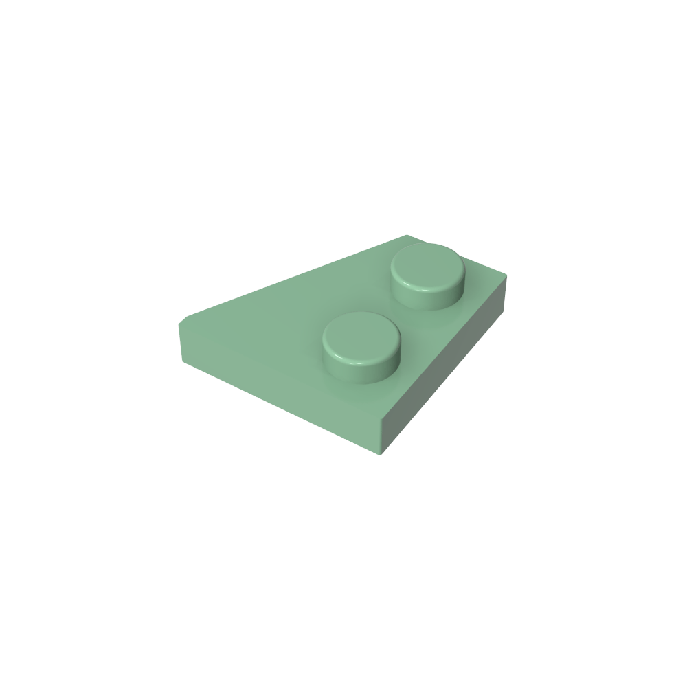 Placa de cuña 2 x 2 izquierda-MyGobricksEs
